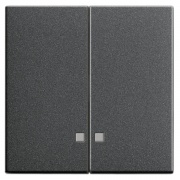 Клавиша 2-ая с подсветкой для выключателей и кнопок System 55 Gira антрацит