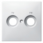 Накладка телевизионной розетки c надписью TV+FM System Design Merten полярно-белый