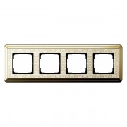 Рамка 4-ая Gira ClassiX Art Латунь/Кремовый