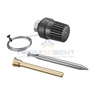 Головка термостатическая Oventrop Tri-D - M30x1.5 (40-70°C, с погружным датчиком 5 м., цвет  черный)