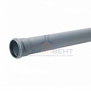Труба для внутренней канализации СИНИКОН Standart - D50x1.8 мм, длина 250 мм (цвет серый)