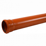 Труба для наружной канализации СИНИКОН НПВХ - D500x12.3 мм, длина 3000 мм (цвет оранжевый)
