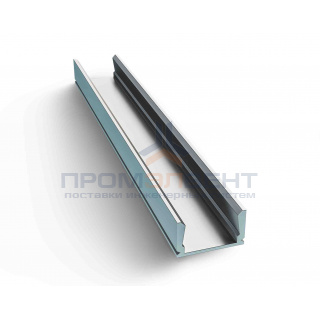08-01-01 Профиль алюминиевый прямой накладной для светодиодной ленты,анодированный,серебро, 2 м.(3011)