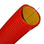 Труба гибкая двустенная для кабельной канализации д.63мм, цвет красный, без протяжки [бухта 50м]