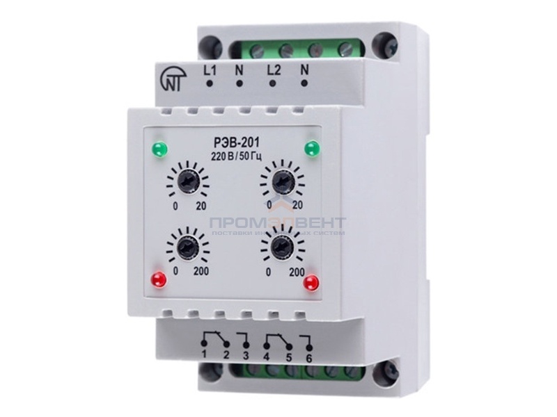 Реле времени РЭВ-201-3  2.5мин - 10ч  220В на DIN-рейку